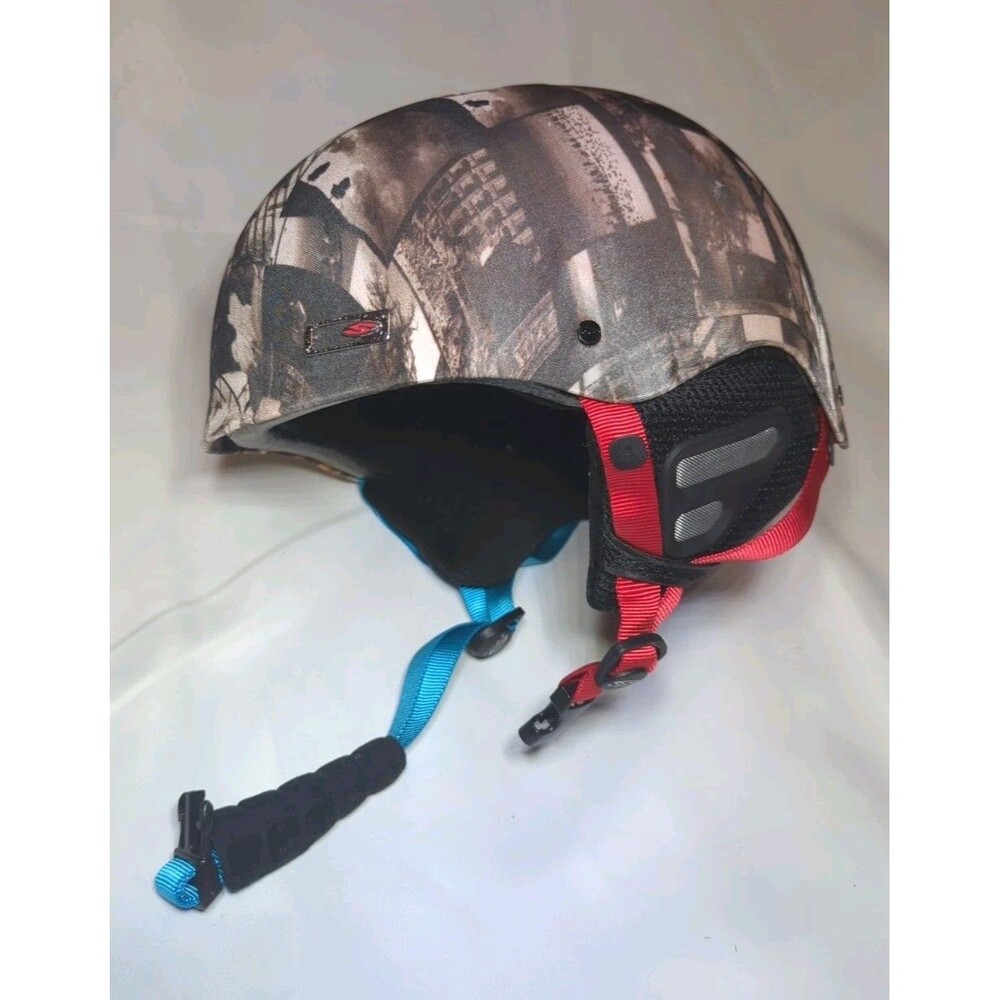 Smith Holt Ski & Snow Board Helmet Camo Graphic Size L/XL Red Blue Straps
